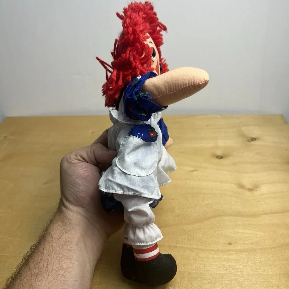 1987 *RAGGEDY‎ ANN DOLL* Vintage Playskool Fabric Stuffed Plush Toy Red Hair EUC